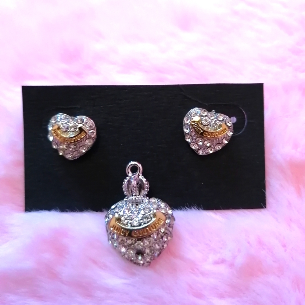 Juicy Couture Jewelry set (Earrings and pendant)